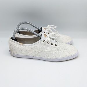 Keds champion originals white floral print women’s size 9.5